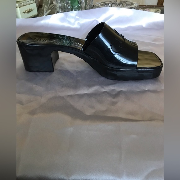 GUCCI made in ITALY size38 (8)black high platform comfortable . NEW ! - Picture 2 of 16